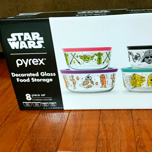 Star Wars Pyrex Food Storage 8 pieces Set - Picture 1 of 3